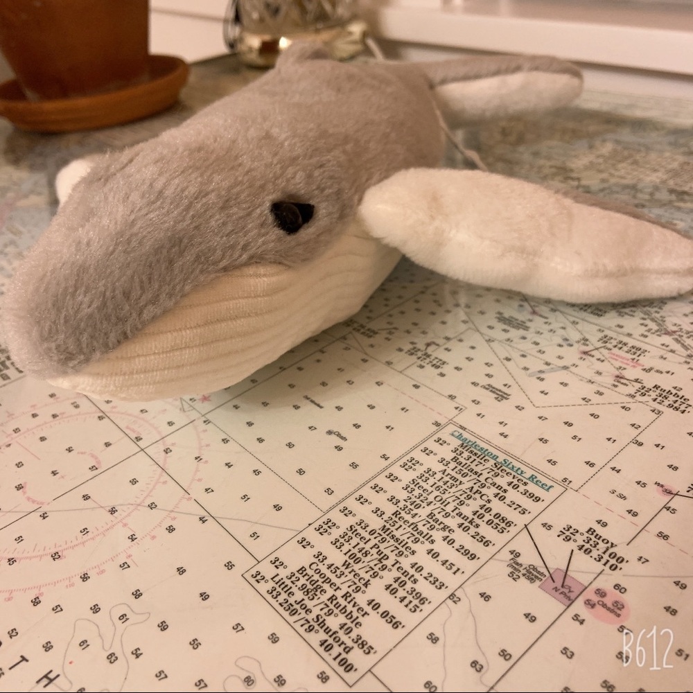 Wishpets “Thelma” Whale Stuffed Animal Grey/White